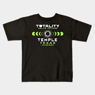 Temple Texas Total Solar Eclipse 2024 Kids T-Shirt